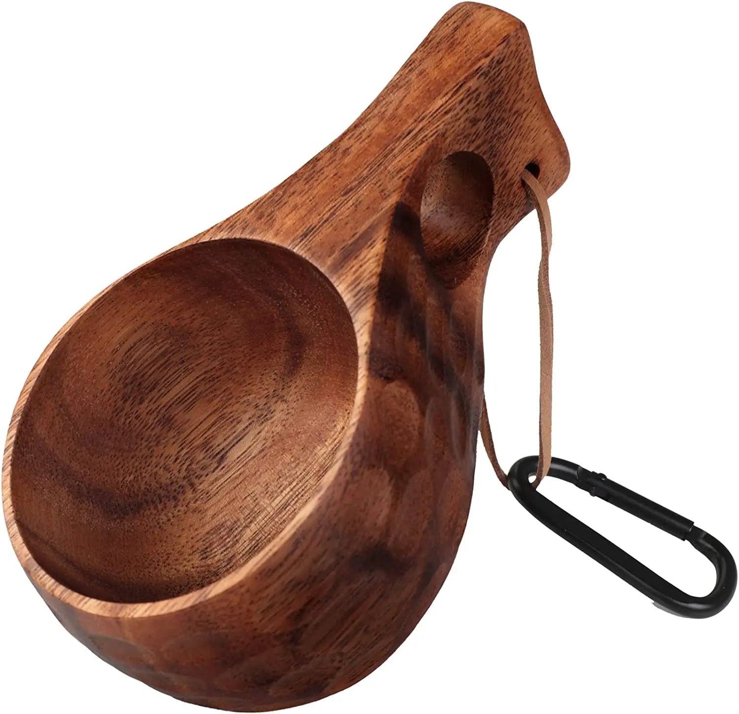 Wholesale  Guanen Portable Acacia Wood Wooden Coffee Camping Mug Handcrafted Coffee Mugs