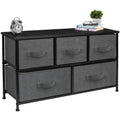 Hot Cakes Steel Frame Vertical Dresser Fabric Bins Organizer 5 Drawer Chest Dresser Storage Tower