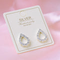 Fashion Hot Sale S925 Silver Needle Zircon Jewelry Alloy Stud Earrings Hollow Teardrop Korean Earrings for Women Weddings
