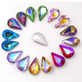 Fancy  AB Color Sharp Drop Shape Point Back Loose Glass Rhinestones
