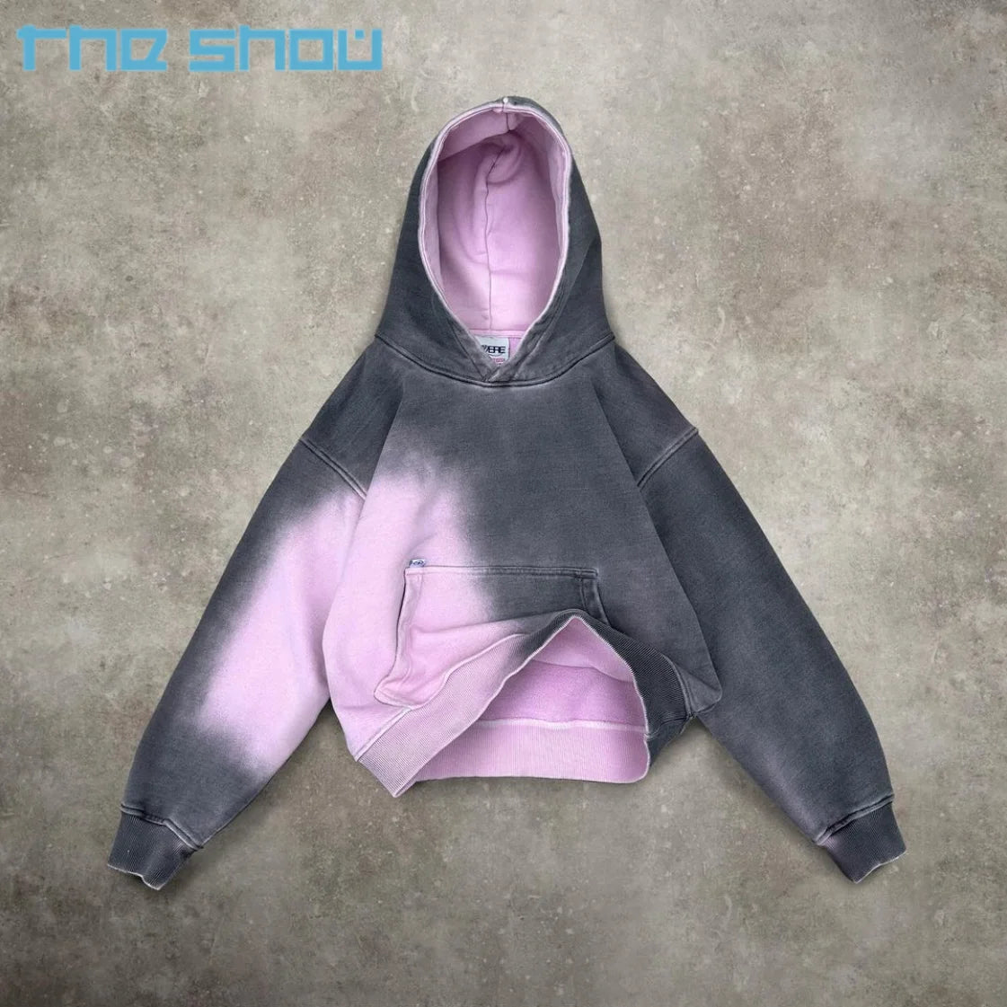Custom Gradient Color Cotton Vintage Heavy Weight Fleece Streetwear Men Acid Wash Sun Faded Crew Neck Gradient Faded Hoodie Men