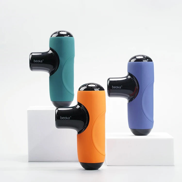 Beoka 2025 Portable Electric Mini Deep Tissue Sports Body Muscle Fascia Massage Gun Professional Custom logo