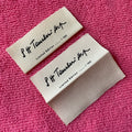 Center Fold Recycled Cotton Fabric Labelcompany logo Natural White Main Cotton Tags