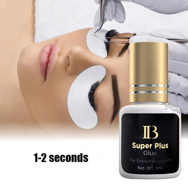 Private Label Ib Super Plus Glue 5ml Grafting Lash Low Odor Glue Fast Drying Grafting Ib glue eyelash glue