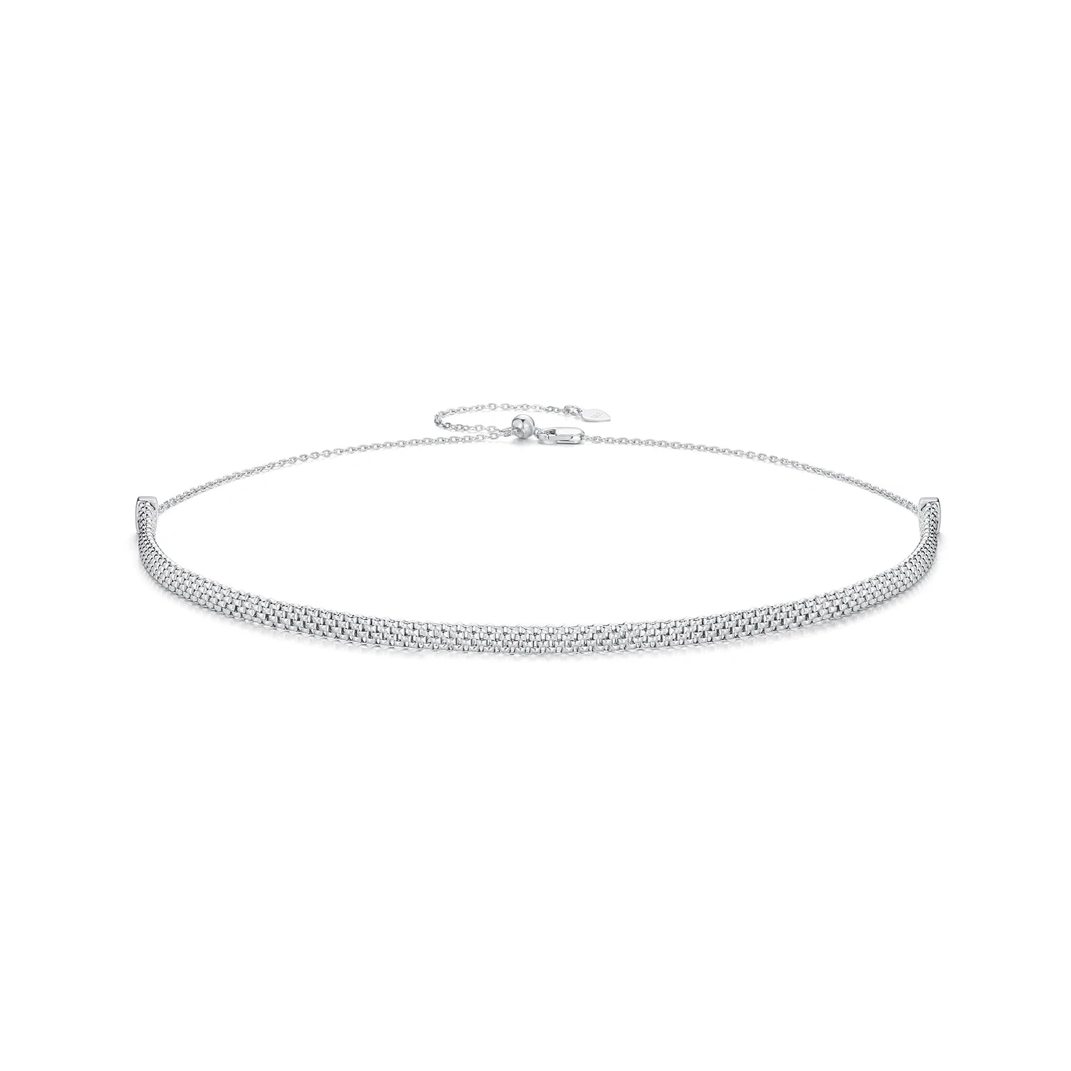 925 Sterling Silver Elegant Emerald Necklace Retro Braided Silver Neck Chain for Women Birthday Gift Fine Jewelry DIY BSA003