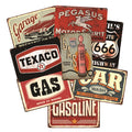 Gasoline Amalie Mobilgas Texaco Retro Tin Sign Vintage Metal Plate Painting Wall Decoration for Oils and Gas Station