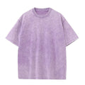 OEM 100% Cotton Men's Heavyweight Oversized Vintage T-Shirt Acid Washed Stone DTG Print Custom Logo by Silk Screen Printing