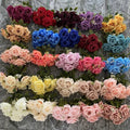 New Style Large 11.5cm 7 Heads Rose Bushes Artificial Silk Rose Bouquet for Wedding Decoration