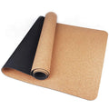 Custom Printed Natural Rubber Cork Yoga Mats Eco Friendly Non Slip Circular Shape Waterproof Carrying Bag