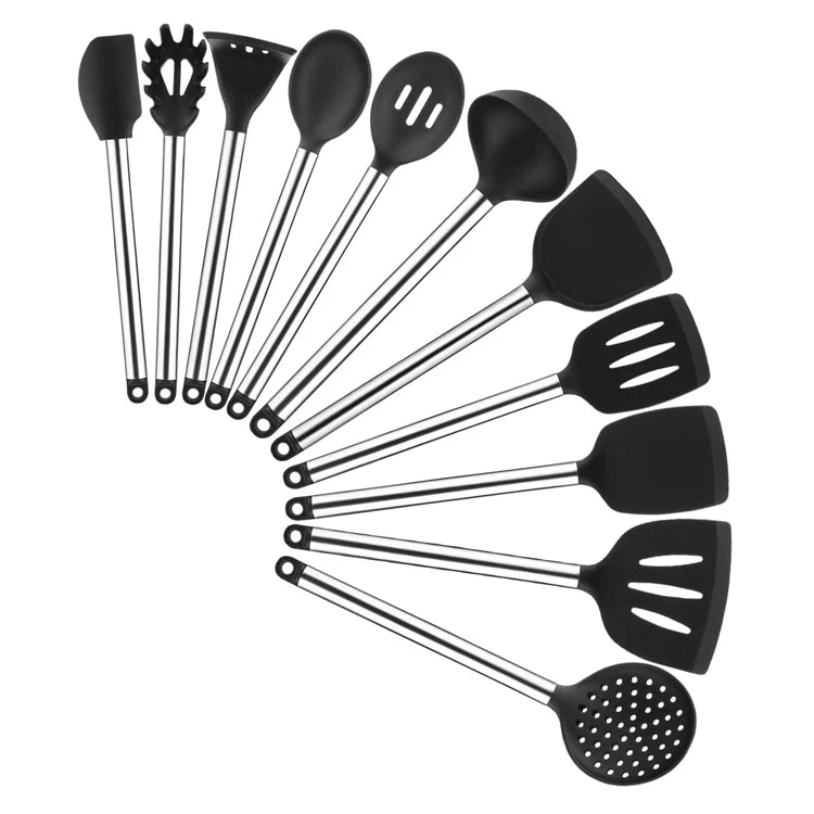 Premium Cooking Spoon Silicone Spatula Set 11pcs Silicone Tools Set