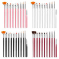 Tamax NAB033 15PCS Nail Brush Set for Gel Polish Painting & Liner Nail Art Manicure DIY Tool-Commercial & Home Use