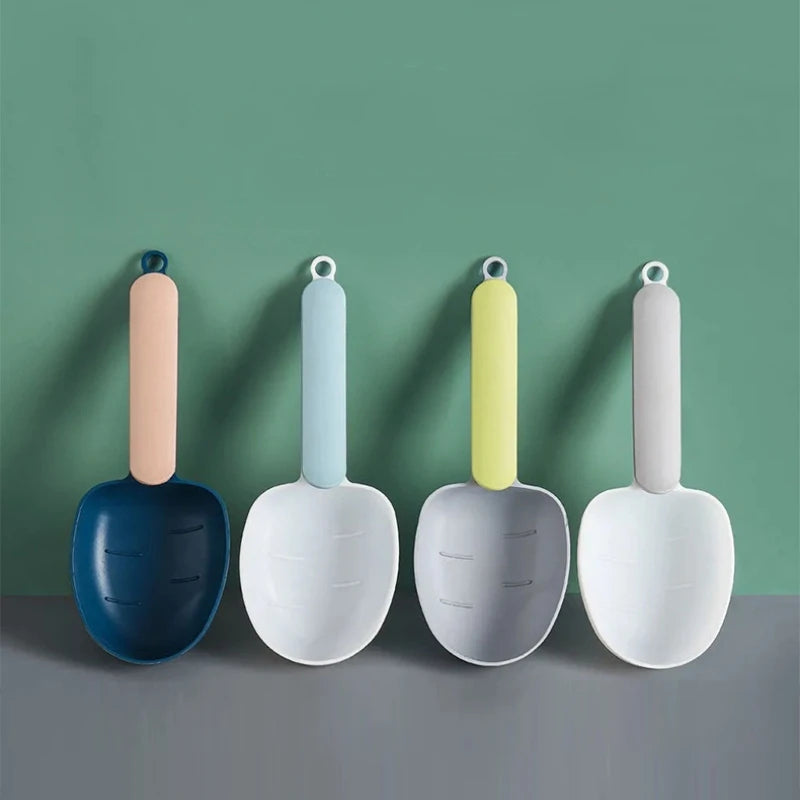 Multi Functions Small Animals Dog Cat Hamster Rabbit Shovel Food Pets Measuring  Long Handle With Clip Feeding Spoon