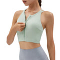 Front Zipper Sports Bra for Women Women's Fitness Yoga Tank Top Cross Back High Impact Fitness Bra