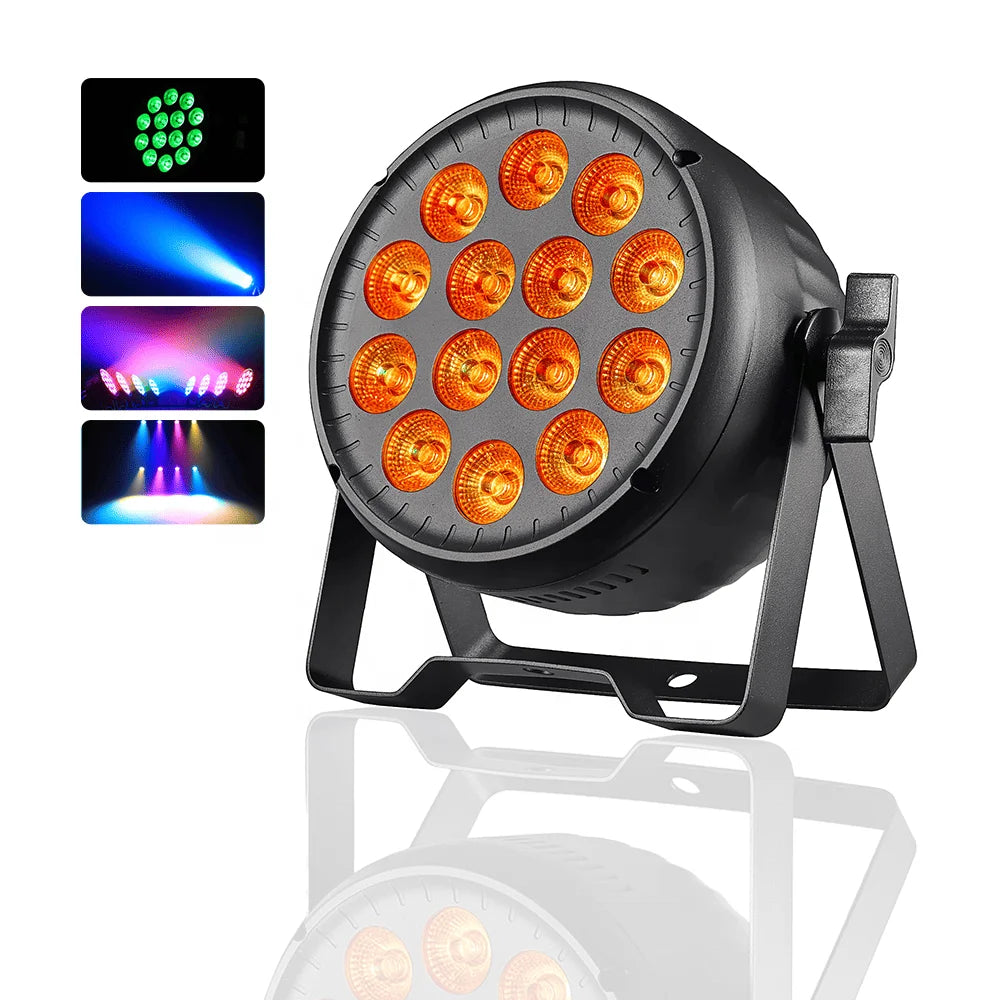 14X15W RGBW Par LED Aluminum Mini Disco Wedding Christmas Party Par Can Stage Light Slim DMX Luces LED Dj Par Light