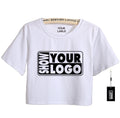 Women's Custom Fitness Crop Top T-Shirt 95% Cotton 5% Spandex Short Sleeve Free Label Printing Streetwear Style Jersey Fabric