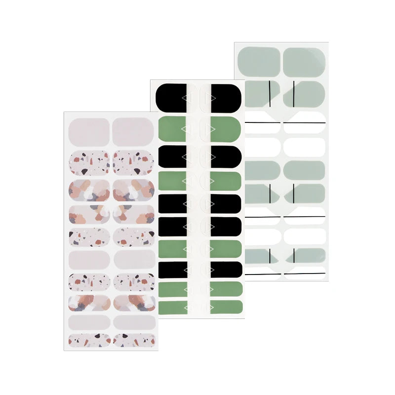 Huizi Factory Supplier OEM Factory Wholesale Nail Sticker Decals Nail Polish Stickers Set
