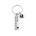 Cheap Custom Engraved Alphabet Stainless Steel Word Art 26 Letter Drive Safe Couples Name Keychain for Husband Boyfriend Gift