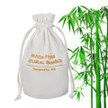 Bamboo Fiber Drawstring Pouch Bag Custom Printed Logo Natural Bamboo String Packaging Bag for Makeup Cosmetic