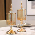 French Luxury Crystal Candy Container Kitchen Food Storage Glass Jar with Lid Flower Edge for Presents Freshness Preservation