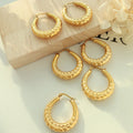 Fashion U-shaped Printed Stainless Steel Earrings Women's Dangle Earrings