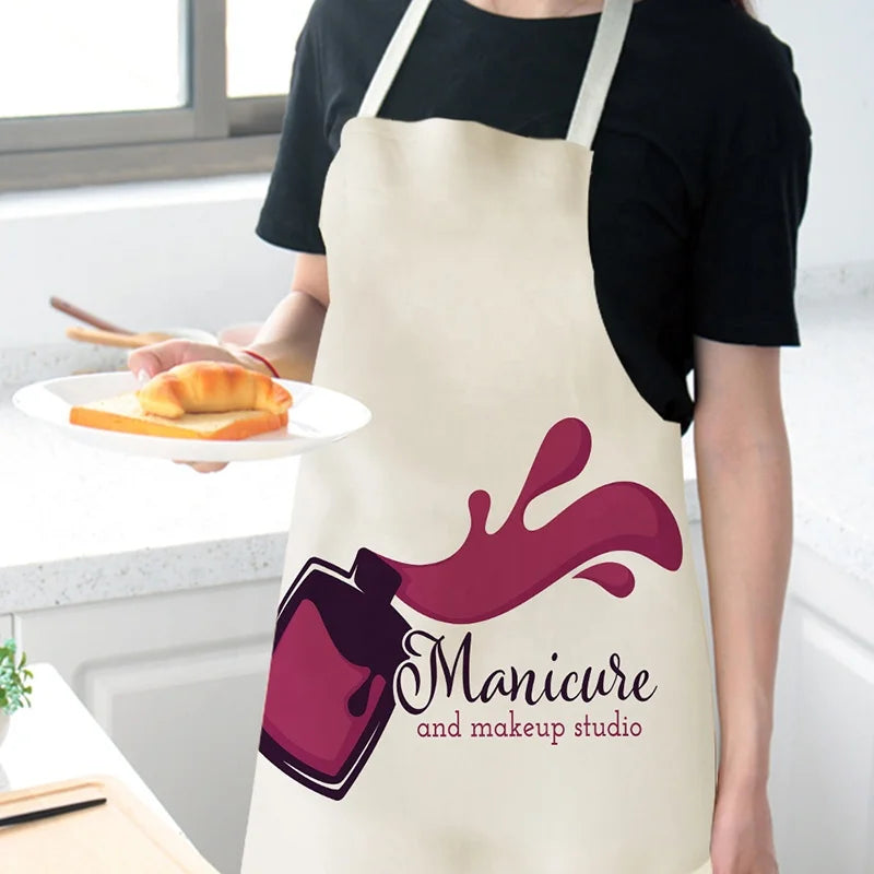 Wholesale Nail Apron Beauty Salon Cotton Apron Reusable for Nail Art Decoration