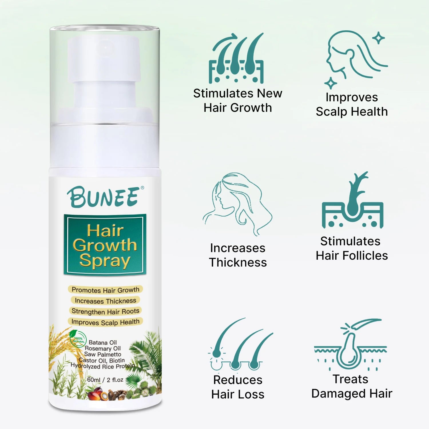 Wholesale Dht Blocker Hair Care Solution Fast Hair Growth Treatment Nourishing Scalp Strengthening Hair Growth Spray