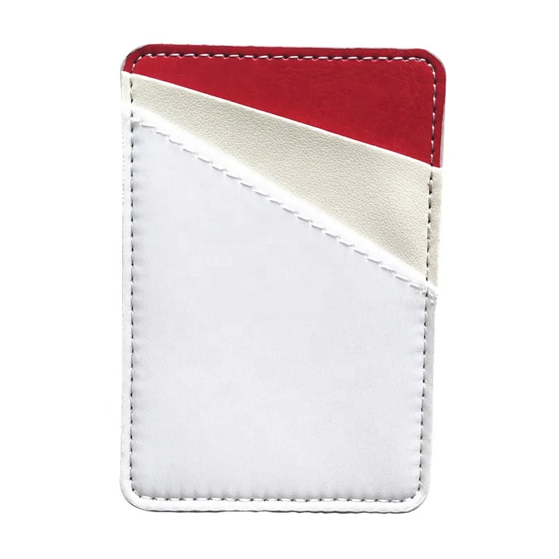 Wholesale PU Card Holder Sublimation Blank and Stickers Hot Pressing DIY Accessories Products