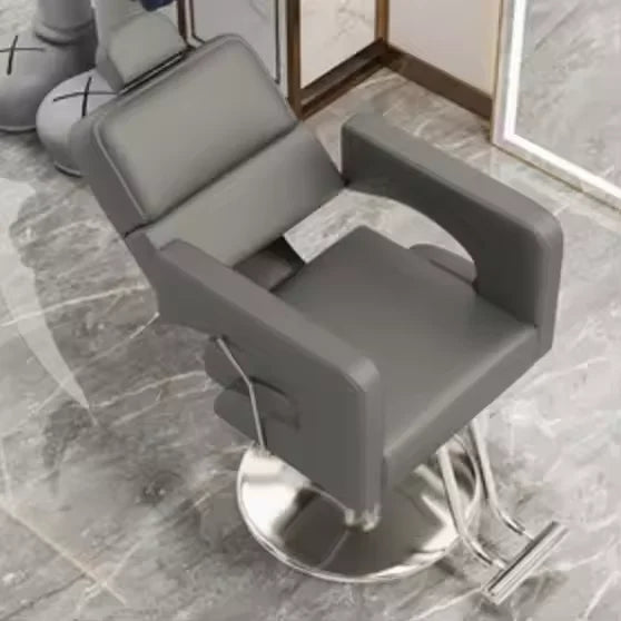Barbershop Reclining Salon Barber Chair for Styling Chair Hair Salon Perm Hair Adjustable Rotary Lift Half Chaise Chair