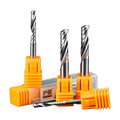 HUHAO Single Flute 3.175mm Spiral Milling Cutter CNC Acrylic Carbide Tungsten O Flute Router Carving Bits PVC Carving