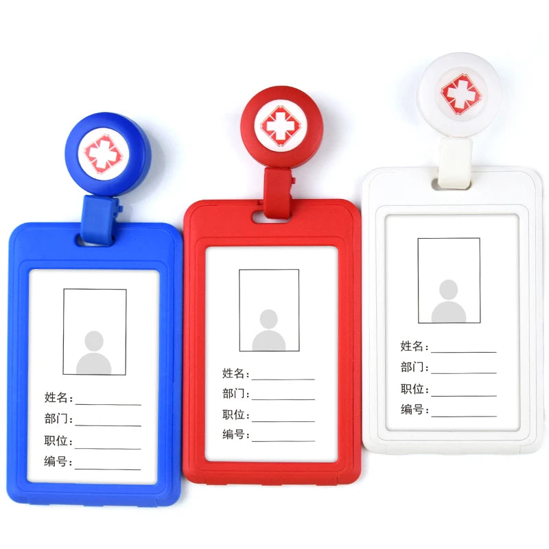 Tech Gadget Smart ID Yoyo Badge Reel Plastic Card Holder for Nurses Customizable Pattern Style Fashionable RFID Blocking