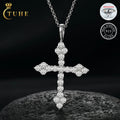 Bling Bling VVSD Color Diamond Moissanite Cross Pendant 925 Sterling Silver Moissanite Hip Hop Jewelry Ice Out Charm Pendant
