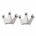 925 Silver Brushed Crown Earrings Fresh Fashion Cute Joker Japanese and Korean Wind Sweet Cute Anti-allergy