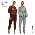 Zip up Blank Plain Wholesale 2 Piece Jogger Set Custom Logo Women's Hoodies & Sweatshirts