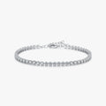 Real 925 Sterling Silver Fashion Sparkling Round Clear CZ Tennis Bracelet for Women Party Fine Jewelry Accessories