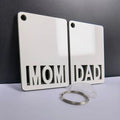 Wholesale 3mm MDF Sublimation MOM/DAD Keychains Blanks