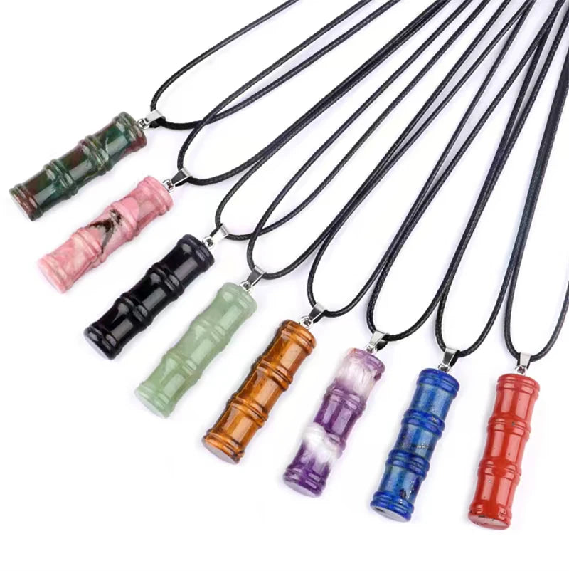 Kindfull Mix Materials Crystal Pendant Crystal Necklace Crystal Keychain Heart Bamboo Gourd Shape for Gift