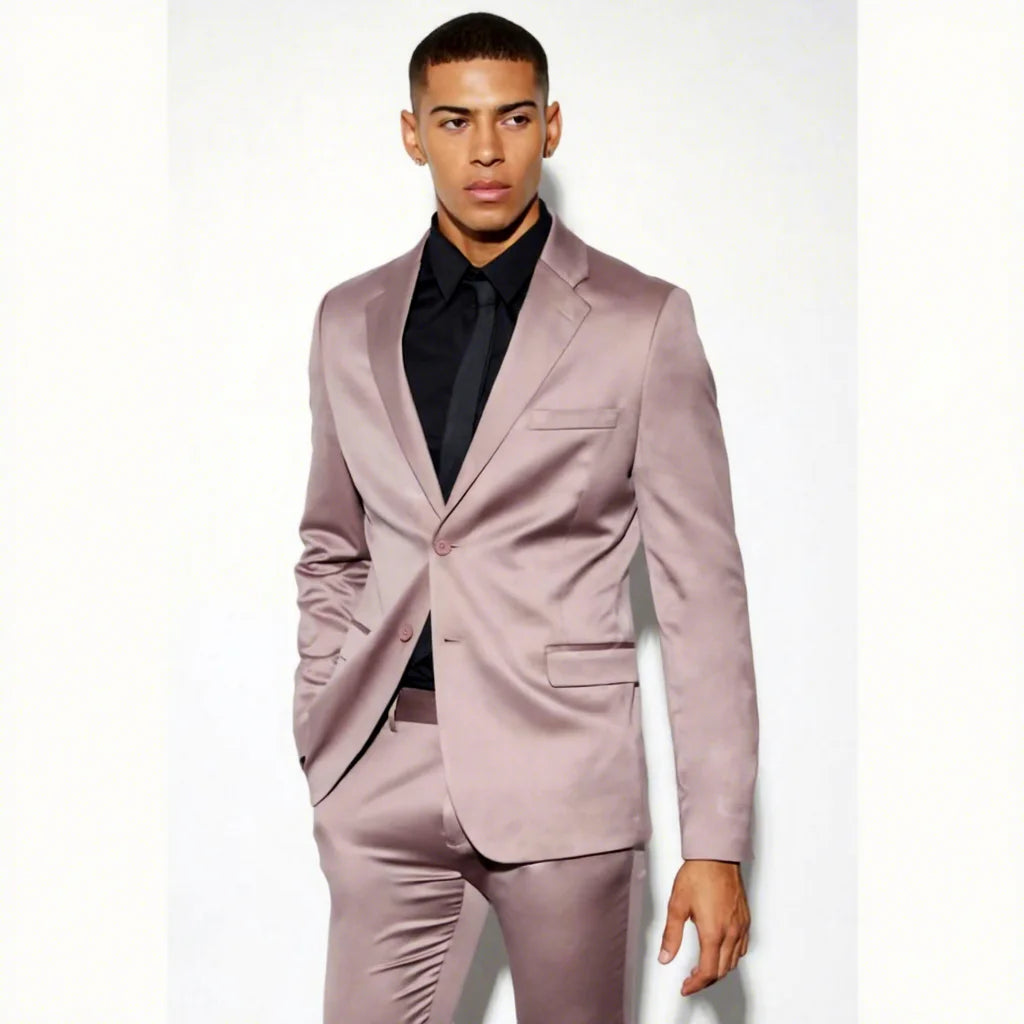 Luxury Custom logo Satin Plus Size Men Casual Blazer Slim Jacket Party Singer Business Formal for Men