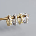 Lanshang Hot Sale 925 Sterling Silver Hoop Earrings 18k Gold Plated Jewelry Women Pearl Earrings