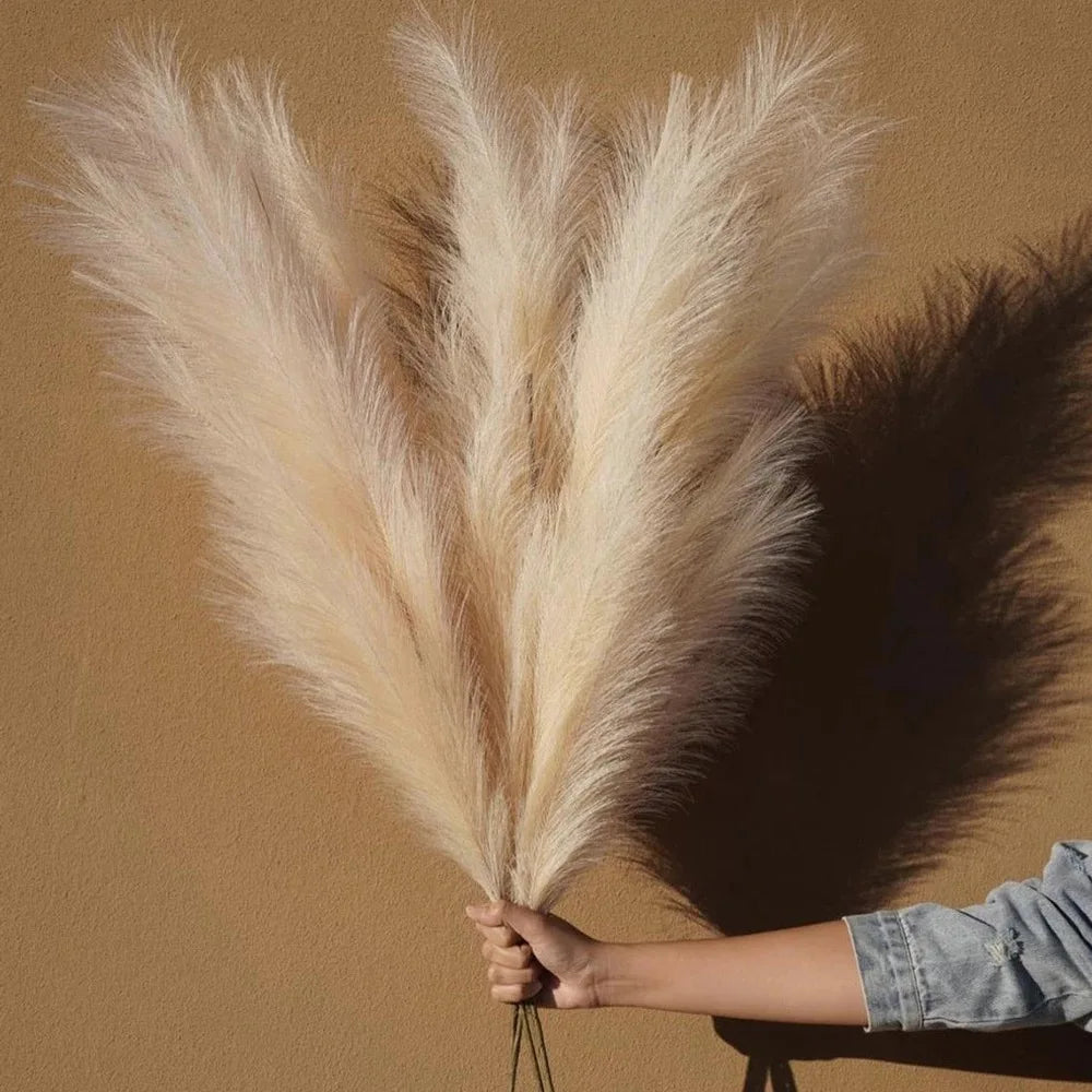 Decorative Faux Pampas Grass Fluffy Artificial Plant Flower Natural Touch Silk Chinese New Year Mother's Day Father's Day