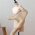 Women's Sexy Breathable Nylon Full Body Stockings High Heels Pantyhose with Black Printed Pattern Tube Design Woven Weave