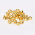 JS1867 18k Gold Silver Plated Rondelle Roundel Abacus Disc Gear Tyre Spacer Beads for Bracelet Necklace Earring Jewelry Making