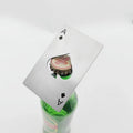 Stainless Steel Playing Card Ace of Heart Bartender's Beer Speed Bottle Opener