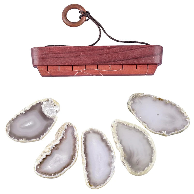 DIY Wholesale Natural Agate Slices Wind Chimes for Decor Gemstones Wind Chimes