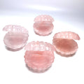 Crystal Jewelry Box Wholesale Natural Crystals Healing Gemstone Rose Quartz Shell Box Carved Crystal Jewelry Box