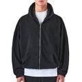 OEM Custom Men's Full Face Solid Winter Zip Hooded Hoodie 100% Cotton Breathable Anti-shrink French Terry Oversized