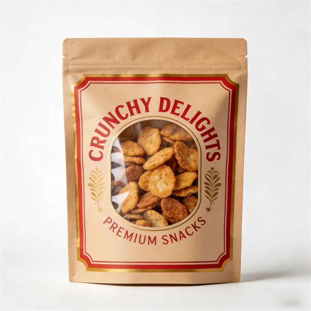 Zipper Stand up Pouch Packaging Packing Ziplock Zip Lock Custom Printed Logo Kraft Paper Bag MegaBDM