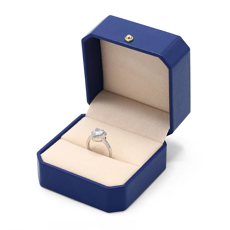 Wholesale Luxury Nappa Leather Jewelry Storage Set Box Custom Logo Various Colors Octagonal Jewelry Case