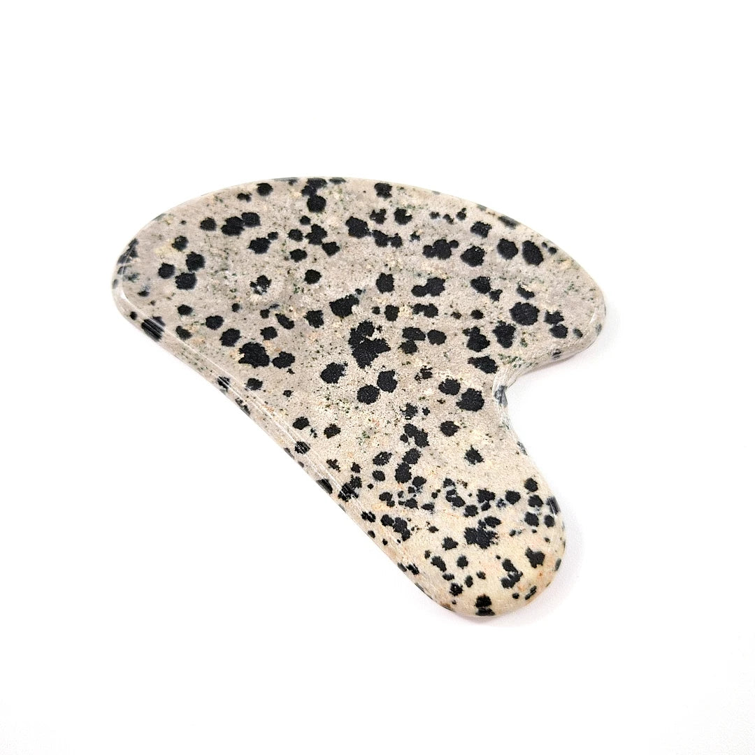 DIY Gua Sha Tool Dalmation jasper Guasha Scraping Massage Tool Facial Massage for Lymphatic Drainage for Face Neck and Body