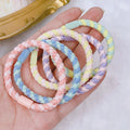 6mm Two Colors Match Plait Hair Ties Drawstring Style Elastic Hair Bands Braided Hair Scrunchies Ropes for Girl