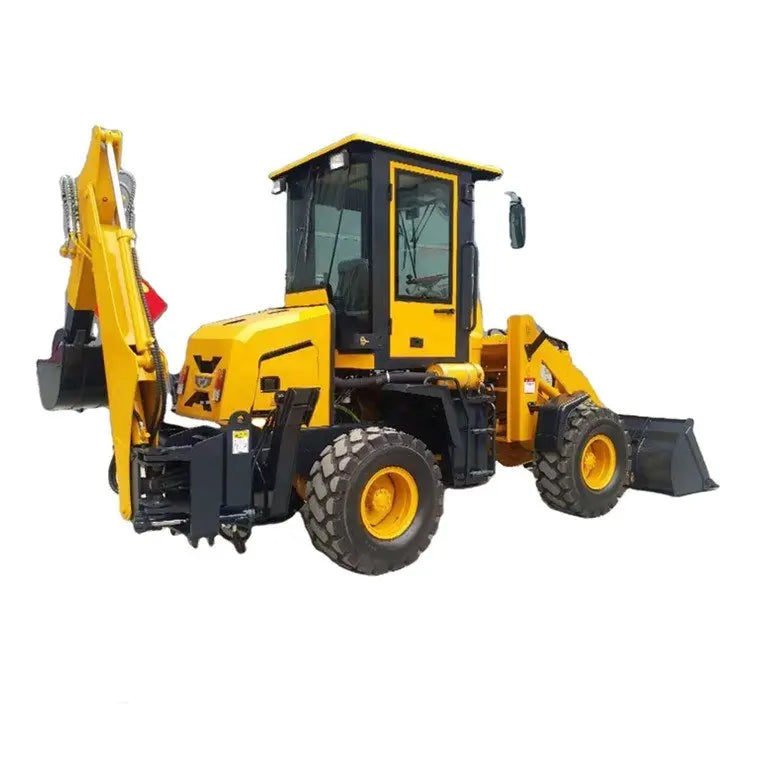 Backhoe Loader 4x4 4wd Wheel Drive Loader Tractor Front Bucket End Back Digger Shovel Farm Construction Work Machine